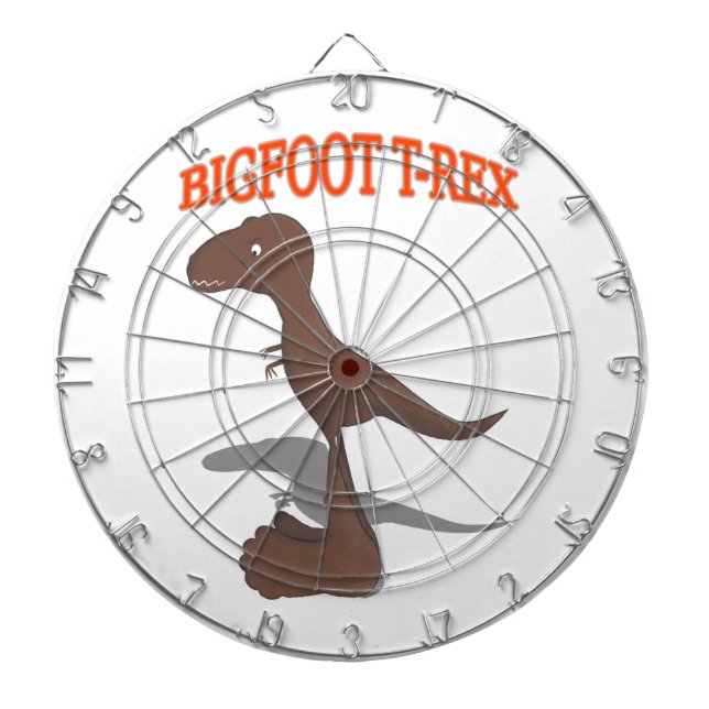 Bigfoot T-Rex Drawing Dartboard (Front)