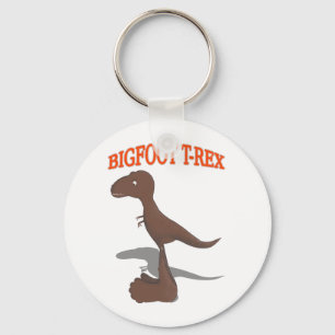 Bigfoot T-Rex Drawing Key Ring
