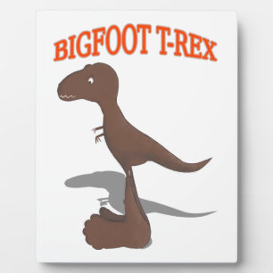 Bigfoot T-Rex Drawing Plaque