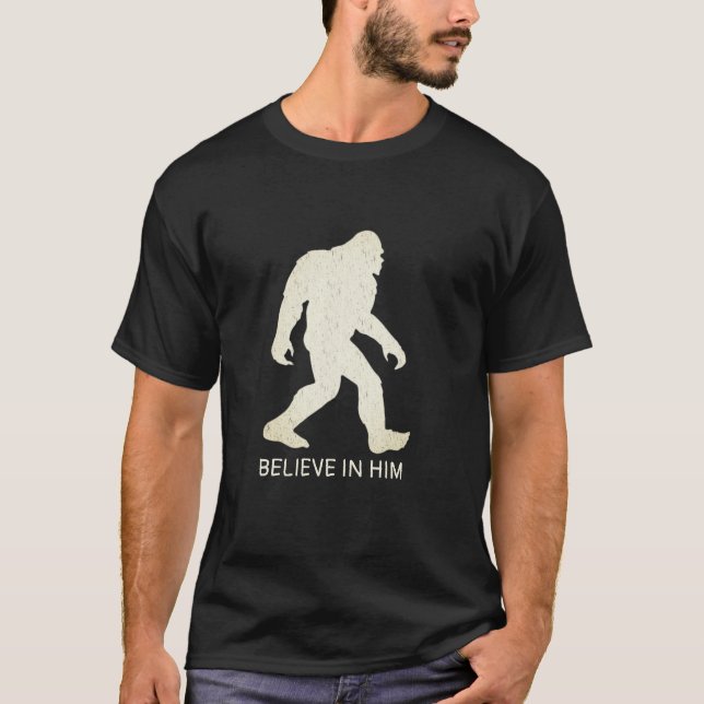 Bigfoot T-Shirt - Customisable Sasquatch Mens Tee (Front)