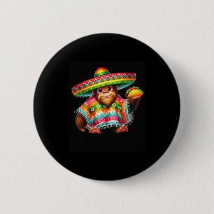 Bigfoot Taco Cinco De Mayo Sasquatch Mexican Kids 6 Cm Round Badge