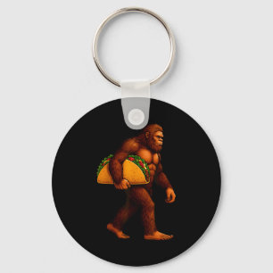 Bigfoot Taco Sasquatch Walking Taco Funny Shirt Me Key Ring