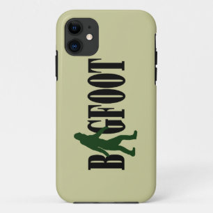 Bigfoot text & green squatch graphic iPhone 11 case