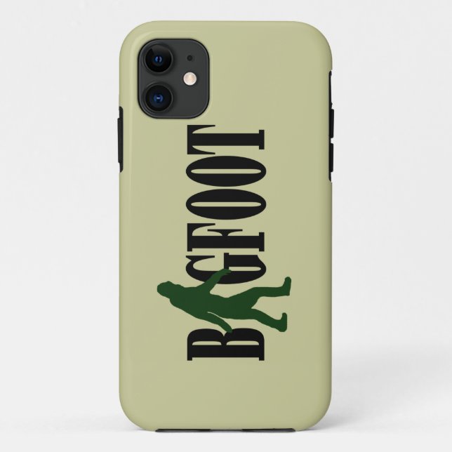 Bigfoot text & green squatch graphic Case-Mate iPhone case (Back)
