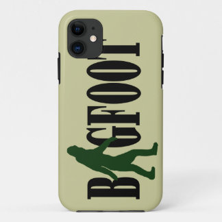 Bigfoot text & green squatch graphic iPhone 11 case
