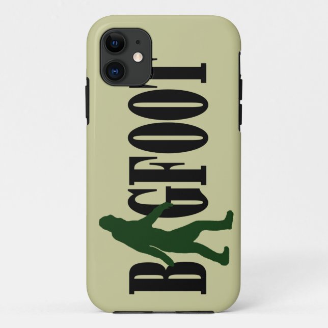 Bigfoot text & green squatch graphic Case-Mate iPhone case (Back)