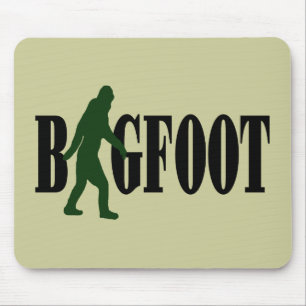 Bigfoot text & green squatch graphic mouse pad