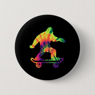 Bigfoot Tie Dye Hippie Skateboarders Sasquatch Ska 6 Cm Round Badge