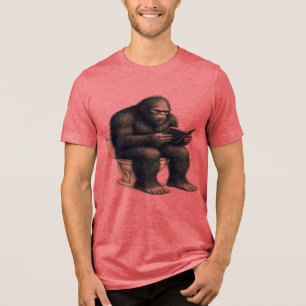 Bigfoot Toilet Tri-Blend Shirt