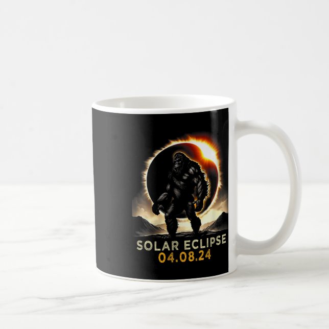 Bigfoot Total Solar Eclipse 4.08.2024 Apparel  Coffee Mug (Right)