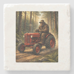 Bigfoot Tractor Design for Farmer Dad Farming Farm Stone Coaster