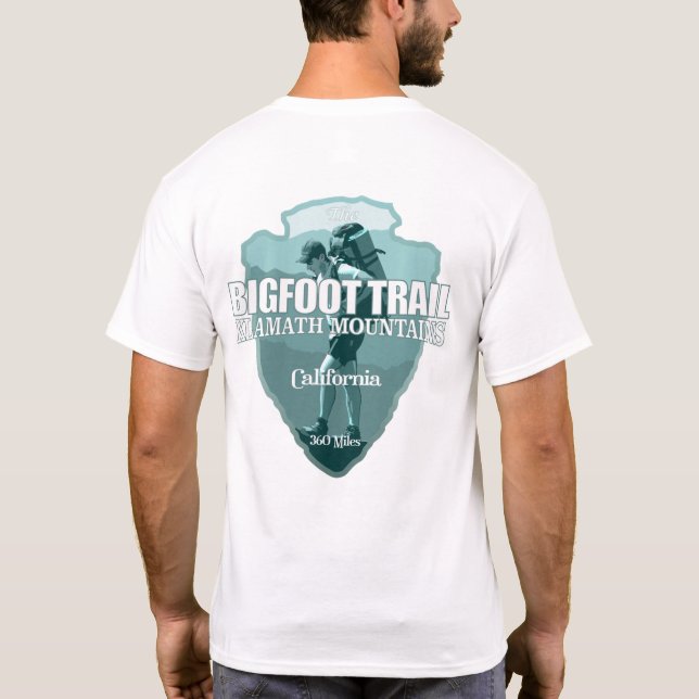 Bigfoot Trail (arrowhead T) T-Shirt (Back)