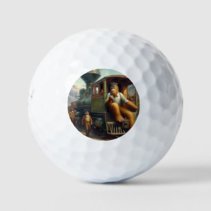 Bigfoot Train Engineer Golf Balls
