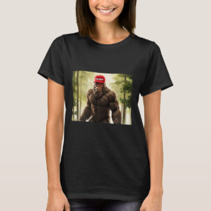 Bigfoot Trump Hat Sasquatch Funny Republican  T-Shirt