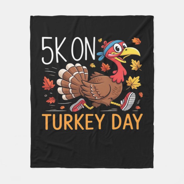 Bigfoot Turkey Pumpkin Thanksgiving Day Classic T- Fleece Blanket (Front)