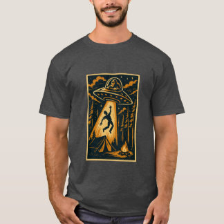 Bigfoot UFO Abduction in the Redwoods T-Shirt