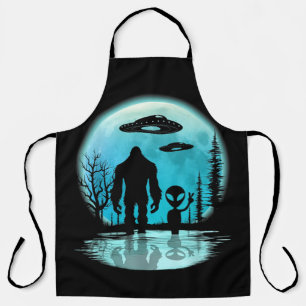 Bigfoot UFO Alien Apron