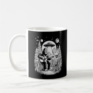 Bigfoot UFO Alien Around Campfire Nature Hiking Coffee Mug