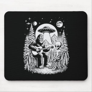 Bigfoot Ufo Alien Around Campfire Nature Hiking Sa Mouse Pad
