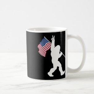 Bigfoot Usa Flag Coffee Mug