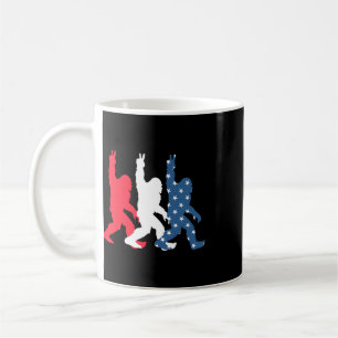 Bigfoot Usa Flag - Independence Day - Patriotic 4t Coffee Mug