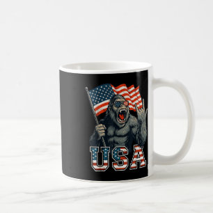Bigfoot Usa Sasquatch 4th Of July American Flag Pa Coffee Mug