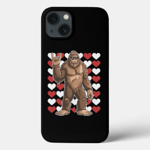 Bigfoot Valentines Day Funny Hearts Sasquatch Love iPhone 13 Case