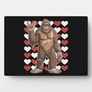 Bigfoot Valentines Day Funny Hearts Sasquatch Love Plaque
