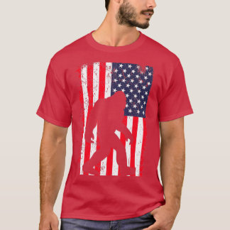 Bigfoot Vintage American Flag T-Shirt