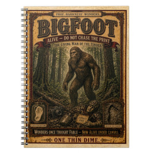 Bigfoot, Vintage Circus Monster Notebook