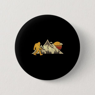 Bigfoot Vintage Mountain Sun Sasquatch Camping Hik 6 Cm Round Badge