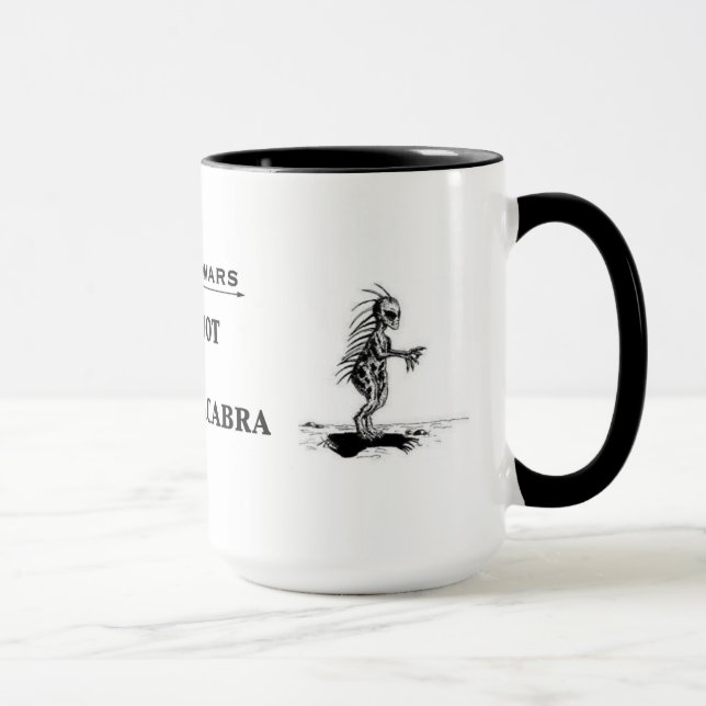 "Bigfoot vs. El Chupacabra" mug (Right)