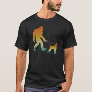 Bigfoot Walking Boxer Funny Sasquatch Pet Dog T-Shirt