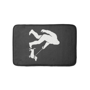 Bigfoot Walking Dachshund Funny Wiener Dog Dad  Bath Mat