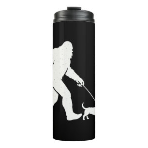 Bigfoot Walking Dachshund Funny Wiener Dog Dad Thermal Tumbler
