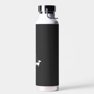 Bigfoot Walking Dachshund Funny Wiener Dog Dad  Water Bottle