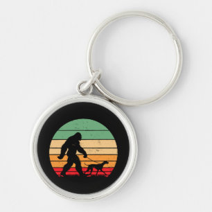 Bigfoot Walking German Shorthaired Pointer Dog Vin Key Ring