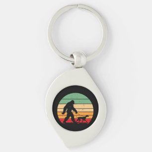 Bigfoot Walking German Shorthaired Pointer Dog Vin Key Ring