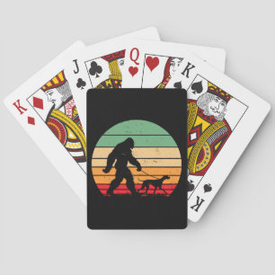 Bigfoot Walking German Shorthaired Pointer Dog Vin Playing Cards