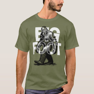 Bigfoot Walking – Monochrome Vintage Cryptid T-Shirt