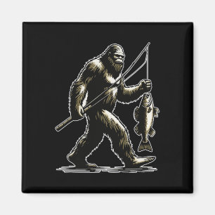 Bigfoot Walleye Hunting Angler Sasquatch Walleye F Magnet