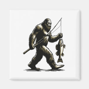 Bigfoot Walleye Hunting Angler Sasquatch Walleye F Magnet