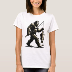 Bigfoot Walleye Hunting Angler Sasquatch Walleye F T-Shirt