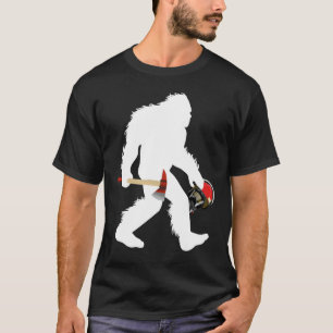Bigfoot Wildland Firefighter Woodland Sasquatch Fi T-Shirt
