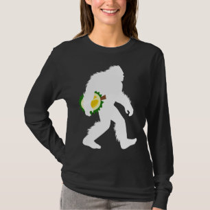 Bigfoot With Durian Stinky Tropical Fruit Sasquatc T-Shirt