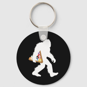 Bigfoot With Pool Cryptid Snooker Sasquatch Billia Key Ring