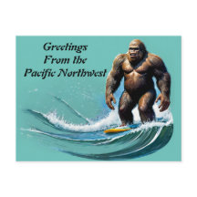Bigfoot Yeti Greetings From the Pacific Northwest