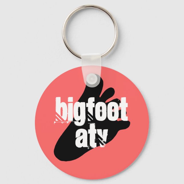 Bigfoot yeti sasquatch foot track keychain ATV Big (Front)