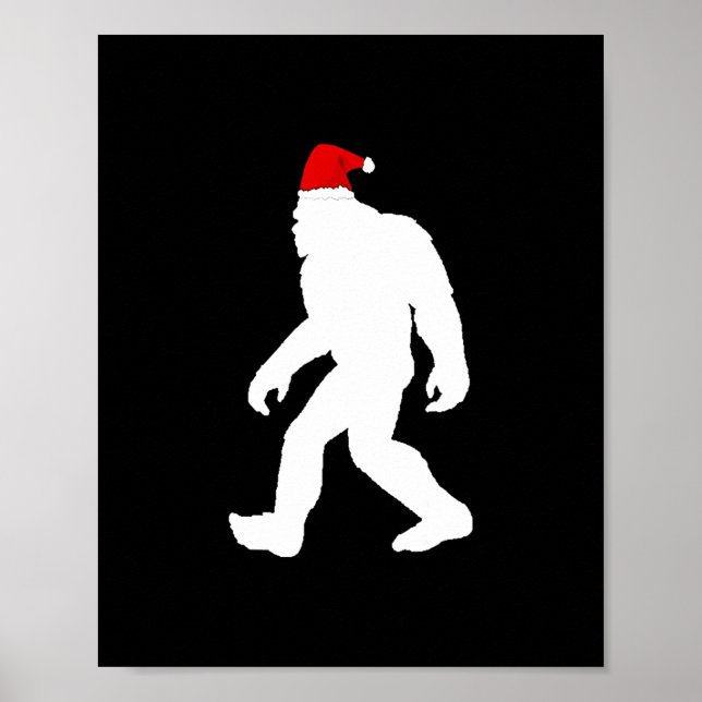 bigfoot yeti sasquatch ugly christmas sweater tee  poster (Front)