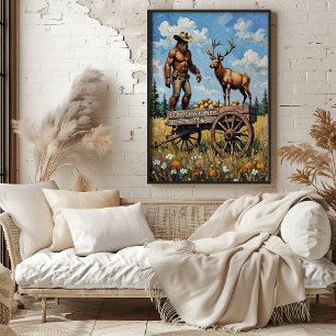 Bigfoot's Dilemma: The Elk and the Wagon Poster